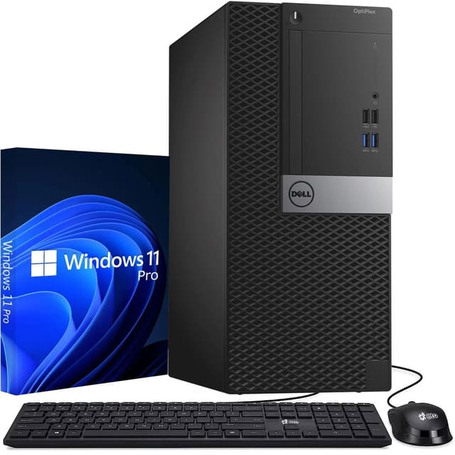 Dell Tower Desktop PC – Intel Core i5-6500 6th Gen Processor – 16GB DDR4 RAM – 256GB SSD – Keyboard & Mouse – Wi-Fi – Office, Home, Business Desktop Computer Windows 11 Pro (Renewed)