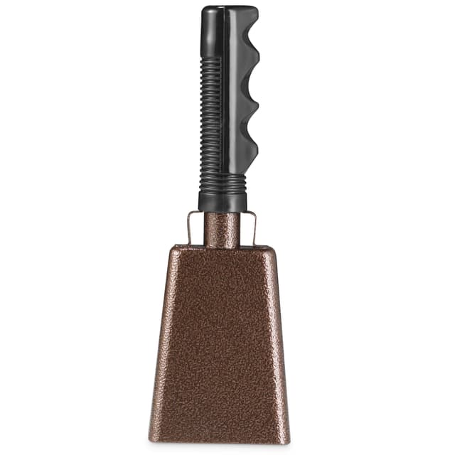 Steel Cow Bell Loud Cheering Noise Makers for Sporting Events, Cowbell with Handle For Football Games, School Spirit, Rallies & Celebrations - Large Cow Bells Copper Matel Percussion Music Instrument