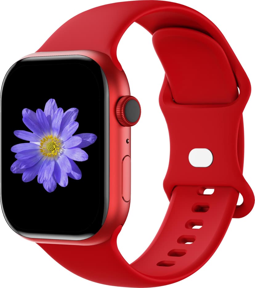 Cindgress Sport Band Compatible with Apple Watch 41mm 38mm 40mm 42mm for Women Men, Soft Silicone Strap for iWatch Wristband Series Ultra SE 11 10 9 8 7 6 5 4 3 2 1 S/M Red