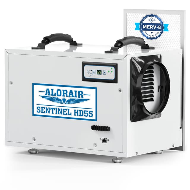 ALORAIR 120 Pints Commercial Dehumidifier for Crawl Spaces & Basements with Drain Hose, Compact Dehumidifiers for Home and Industry Water Damage, Auto Defrost, 5-Year Quality Coverage