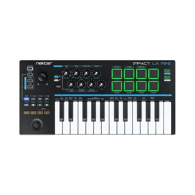 Nektar Impact LX Mini - USB MIDI Controller Keyboard with Nektar DAW Integration Black