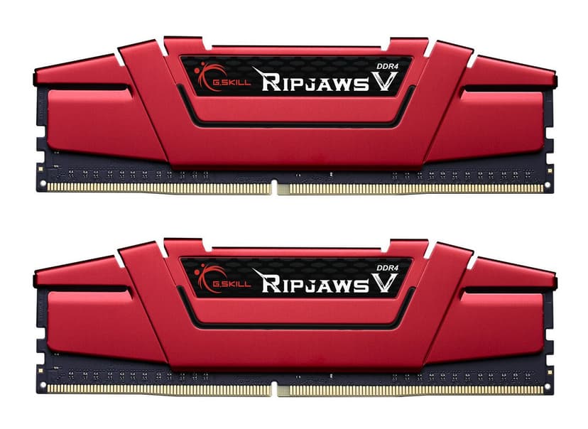 G.SKILL RipjawsV Series DDR4 RAM (XMP) 8GB (2x4GB) 2400MT/s CL15-15-15-35 1.20V Intel AMD Desktop Computer Memory U-DIMM - Red (F4-2400C15D-8GVR)