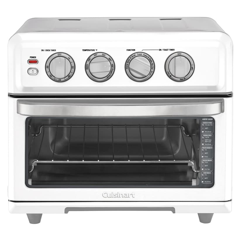 Cuisinart Air Fryer Toaster Oven with Grill, 1800W 8-1 Air Fryer Oven with Bake, Convection Bake, Grill, Broil and Warm Options, Large Capacity, 60-Minute Timer, TOA-70W, White