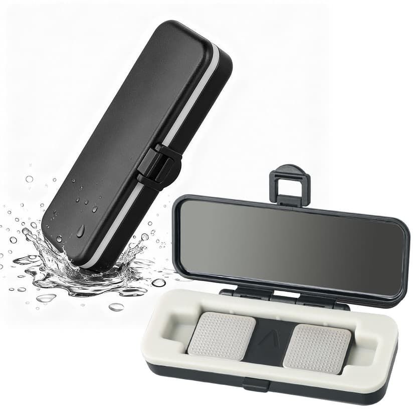 Hard Kardiamobile EKG Monitor Case Fit for KardiaMobile 1L, Durable, Waterproof & Shockproof Kardia Mobile Heart Monitor Protector Quick Access (1L-Black)