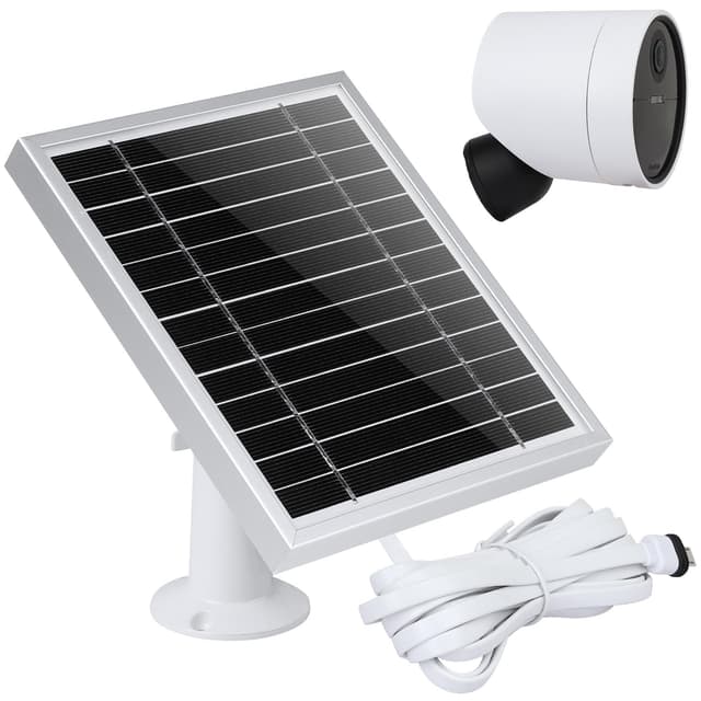 UYODM Solar Panel Compatible with SimpliSafe Outdoor Security Camera,Power Your SimpliSafe Outdoor Camera continuously, AL Alloy Frame Durable and Sturdy - Silver