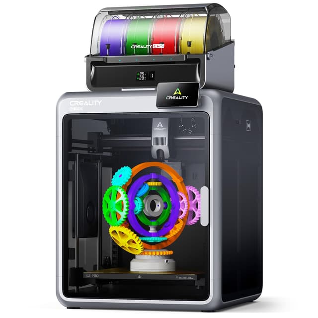 Creality K2 Pro Combo (A) 3D Printer, Multicolor 3D Printer with CFS, 600mm/s Max High-Speed, Dual AI Camera, Fully Assembled Auto Leveling, 300x300x300mm Large Print Volume, for Pros & Hobbyist