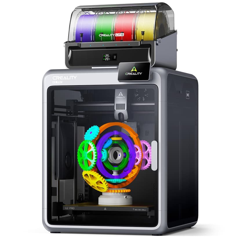 Creality K2 Pro Combo (A) 3D Printer, Multicolor 3D Printer with CFS, 600mm/s Max High-Speed, Dual AI Camera, Fully Assembled Auto Leveling, 300x300x300mm Large Print Volume, for Pros & Hobbyist
