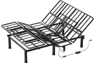 SunsGrove Queen Adjustable Bed Frame, Wired Remote Control, Independent Head and Foot Incline, Electric Bed Frame Base, Adjustable Bed Leg with 2 Height Options, Easy Assembly