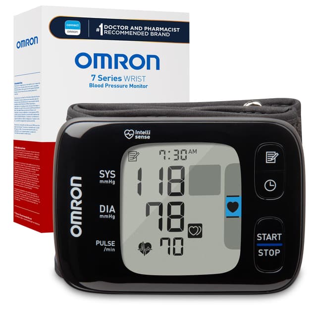 OMRON 7 Series Wireless Wrist Blood Pressure Monitor for Home Use - #1 Doctor & Pharmacist Recommended Brand - Clinically Validated - Connect App