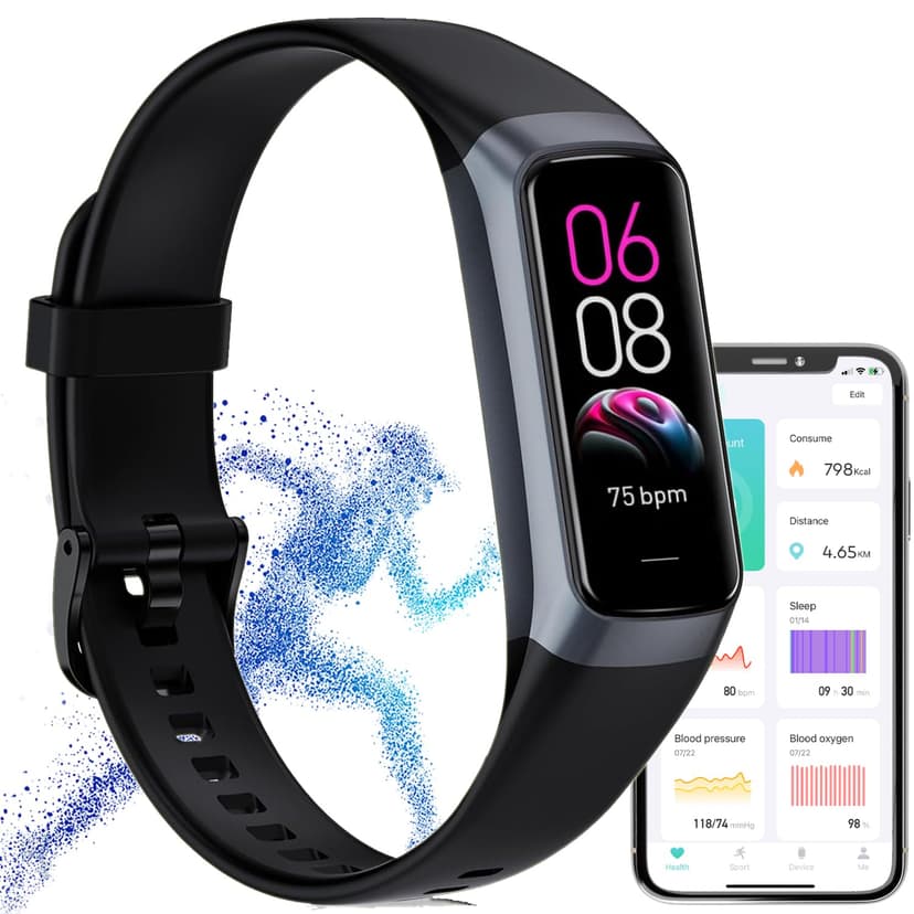 Fitness Tracker,2026 Smart Watch with Blood Pressure Heart Rate & Sleep Monitor IP67 Waterproof Step Calorie Counter Pedometer Fitness Activity Health Watch for Android iOS Phone Men Women