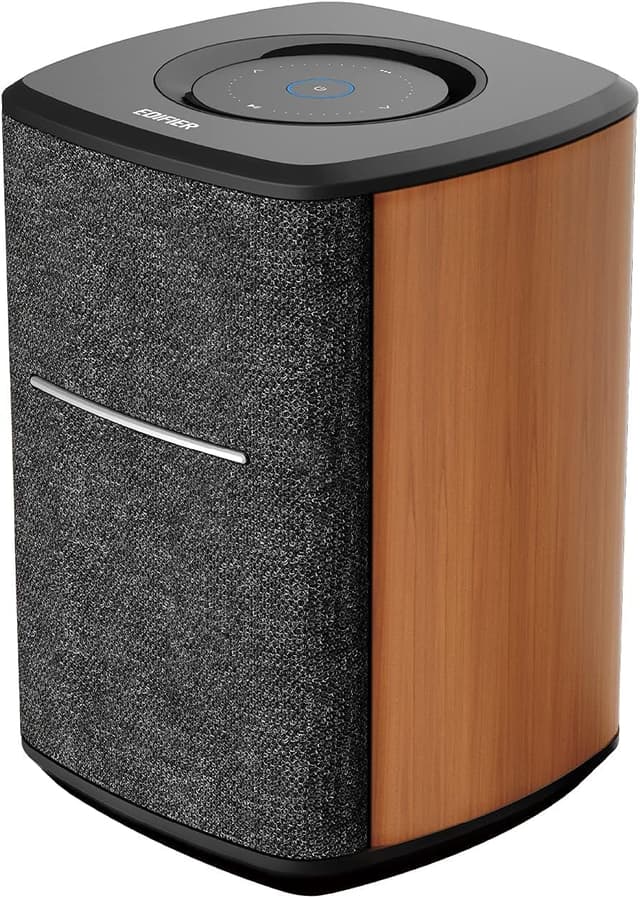 Edifier WiFi Smart Speaker Without Microphone, Works with Alexa, Supports AirPlay 2, Spotify,Tidal Connect, 40W RMS One-Piece Wi-Fi and Bluetooth Sound System, No Mic, MS50A
