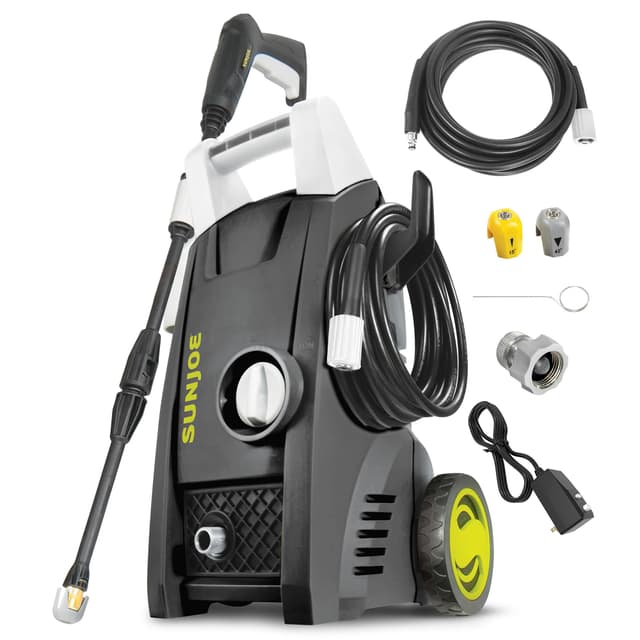 Sun Joe 1600 PSI Electric Pressure Washer with 11-Amp Motor and 1.1 GPM, SPX1000 - Portable Water Cleaner with Adjustable Spray Wand for Car, Garden, and Patio Washing and Cleaning