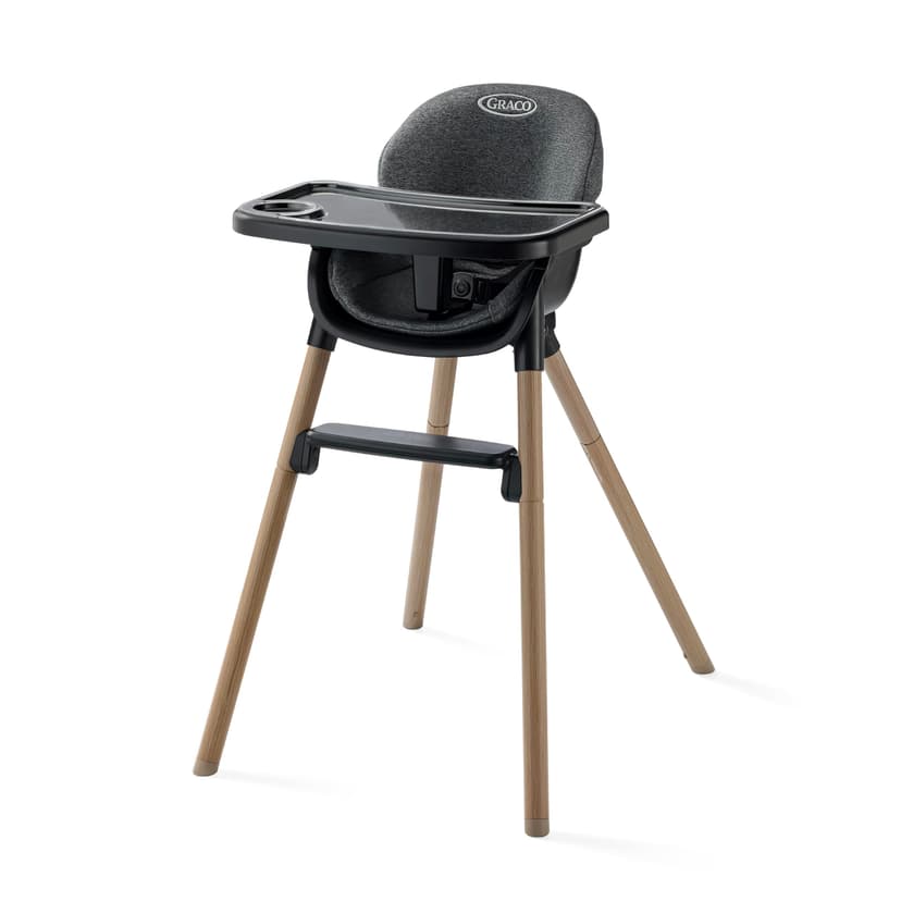 Graco Ready2Dine 4-in-1 Highchair, Portable High Chair with 4 Growing Stages, Foldable Baby High Chair, Toddler Feeding Seat, Youth Stool, and Big Kid Seat, Hazen