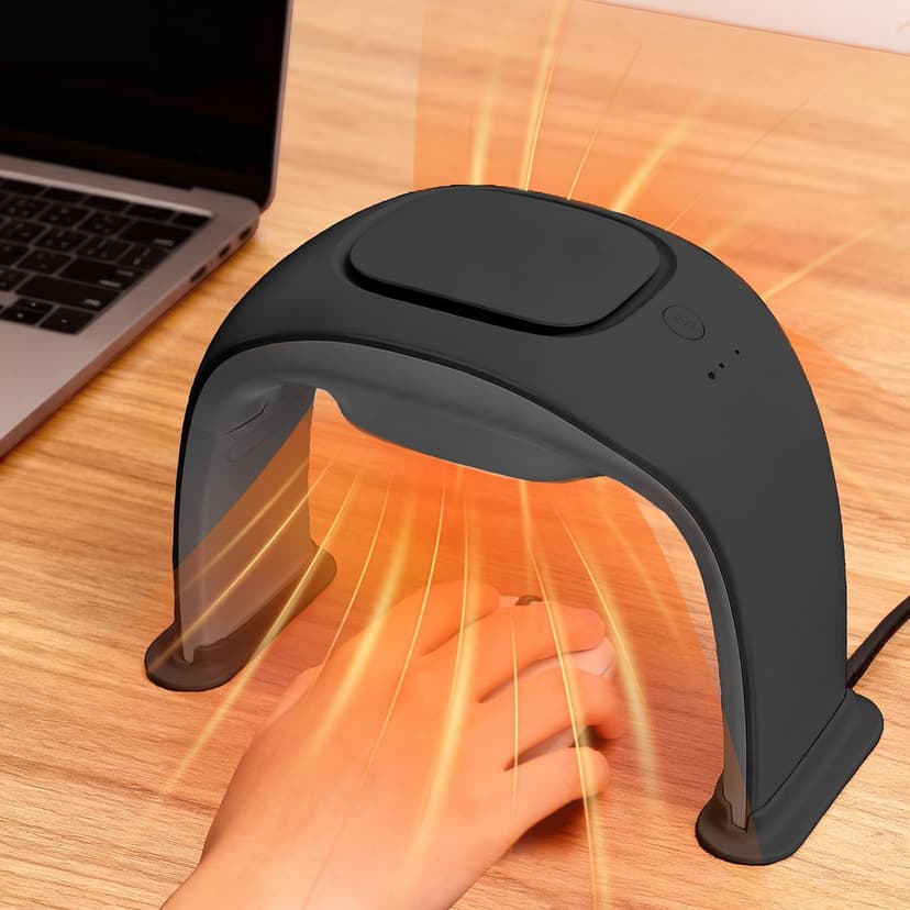 NIFBANG Space Heaters for Indoor Use,Desk Hand Warmer Ceramic Energy Efficient Heater with Thermostat,Personal Electric Desk Hand Heater,Heated Mouse Pad Hand Warmer for Office Women Men Gifts,Black