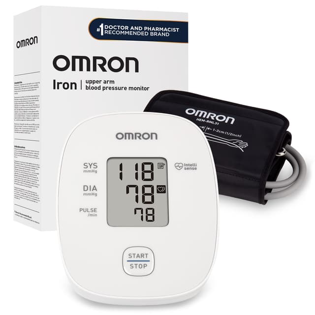 OMRON Iron Blood Pressure Monitor for Home Use & Upper Arm Blood Pressure Cuff - #1 Doctor & Pharmacist Recommended Brand - Clinically Validated