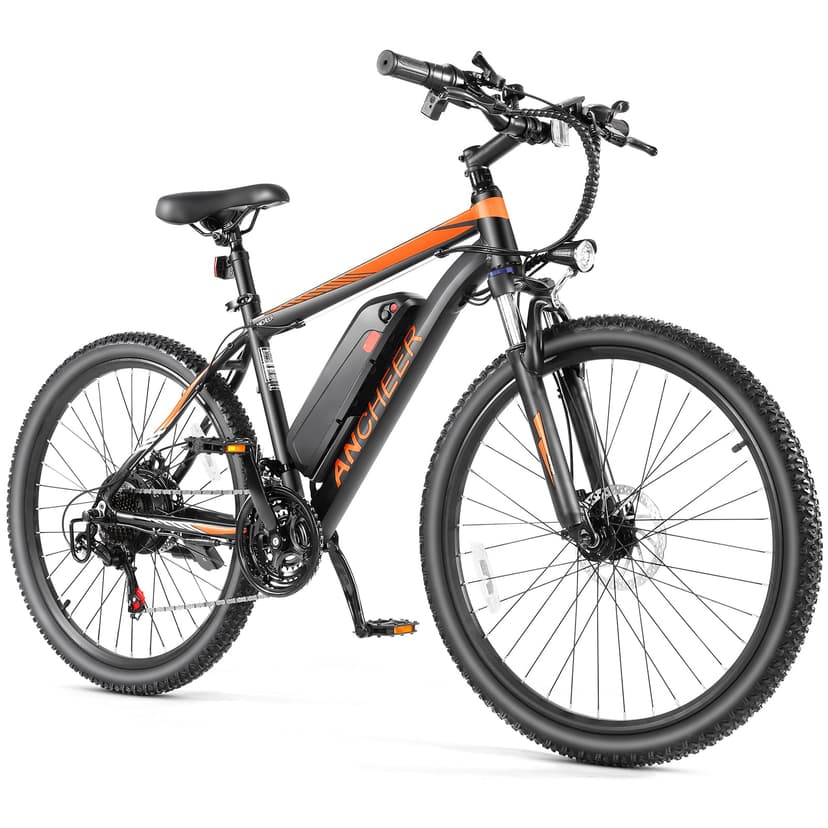 ANCHEER 26" Electric Bike for Adults, [Peak 750W Motor] Electric Mountain Bike, 22 MPH Commuter Ebike, 50 Miles Adults Electric Bicycle with 48V/374Wh Battery, LCD Display, 21 Speed, Front Suspension