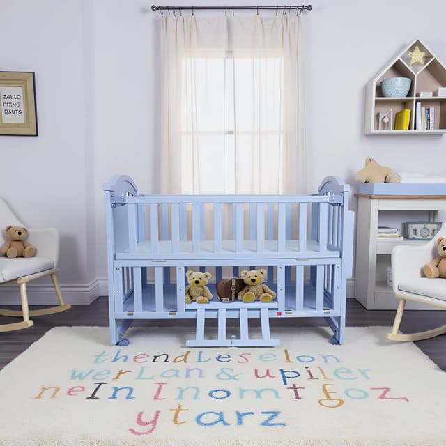 Styhigh Portable Mini Baby Crib 4 in 1 with Memory Foam Mattress(38" by24) Included, Cunas para Bebes Convertible Crib with Foldable Storage Baby Playpen Bassinet Bedside Sleeper Bed (Gray)