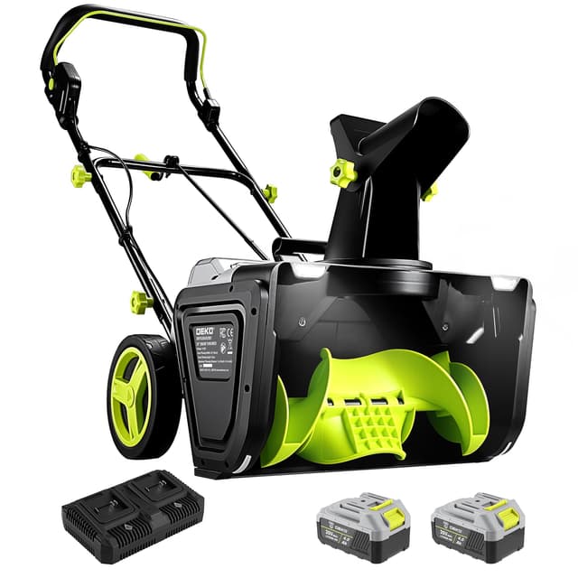Cordless Snow Blower: DEKOPRO 40V|20-Inch Cordless Snow Thrower, Electric Snow Removal with Adjustable Chute, LED Light, Electric Snow Blower with 25ft Throw Distance