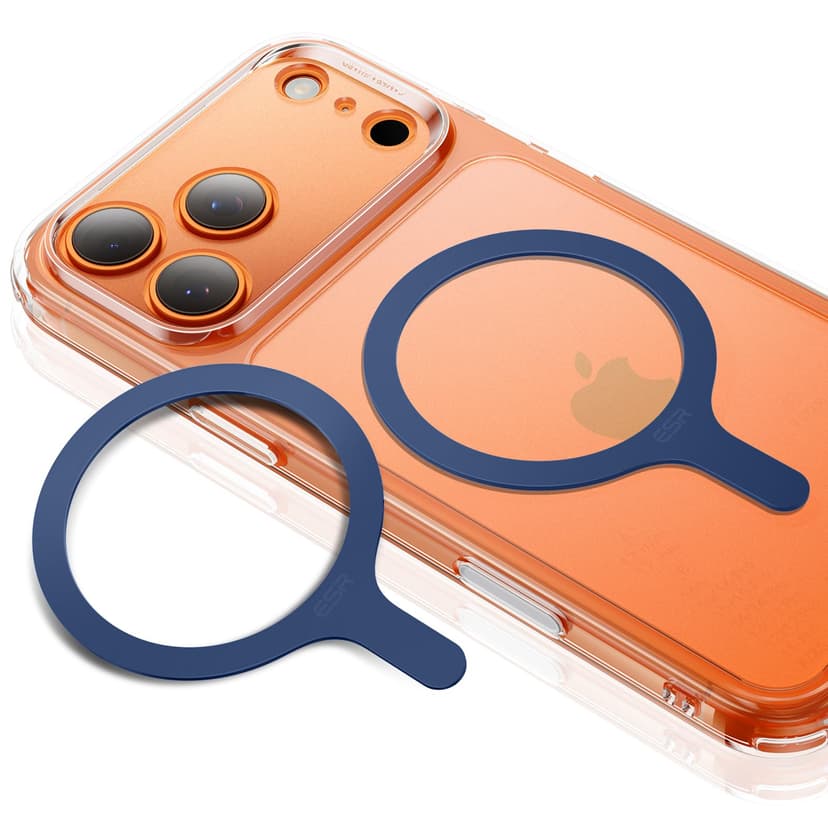 ESR for MagSafe Sticker, MagSafe Ring, 2 Pack Metal Ring for Phone case, Universal Wireless Charger Conversion Kit for iPhone 17/16/16e/15/14/13/12/11, Galaxy S24/S23/S22, Google, Dark Blue