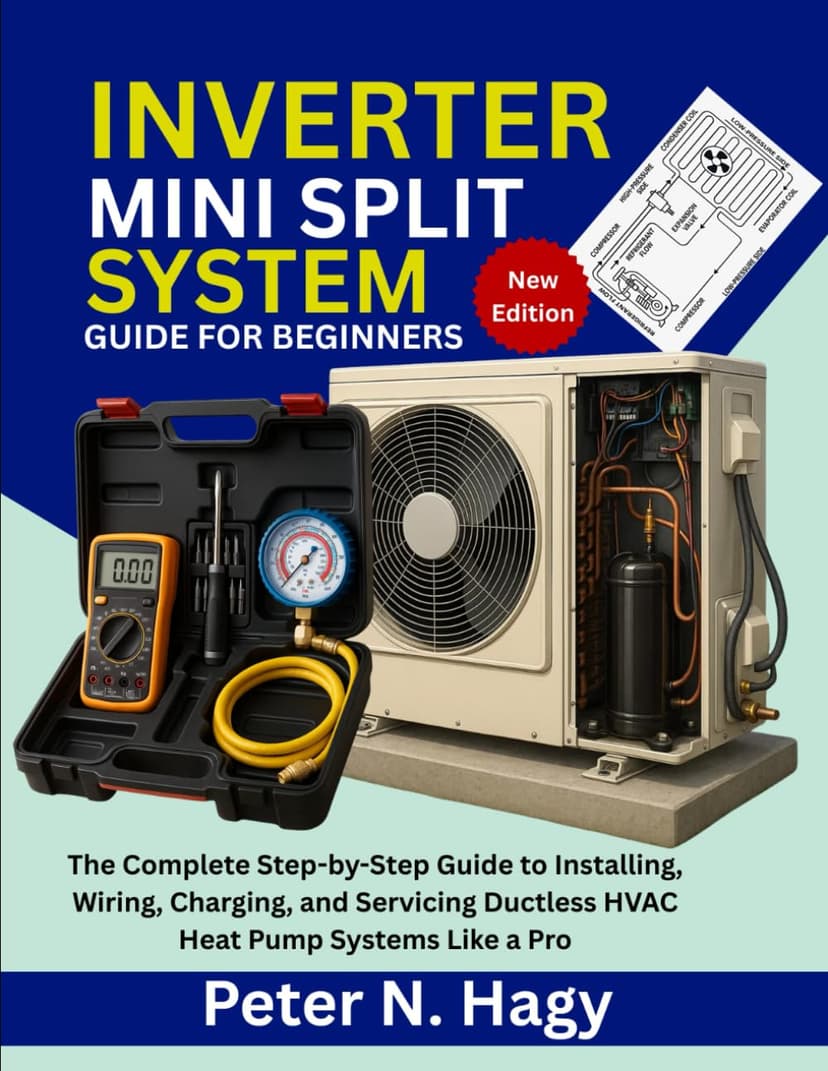 INVERTER MINI SPLIT SYSTEM GUIDE FOR BEGINNERS: The Complete Step-by-Step Guide to Installing, Wiring, Charging, and Servicing Ductless HVAC Heat Pump Systems Like a Pro