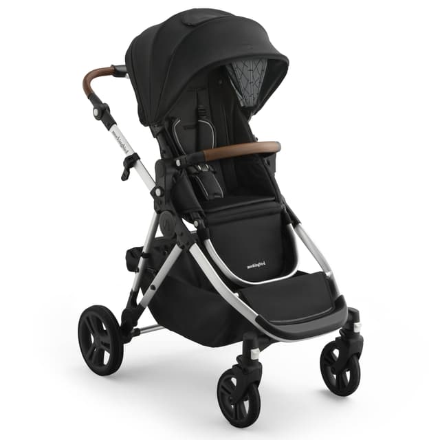 Mockingbird Single-to-Double Stroller 3.0 - Convertible Full Size Baby Stroller for 1, 2, or 3 Kids with 44 Possible configurations, Travel System Compatible - Black Windowpane
