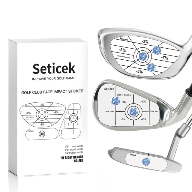 Seticek Professional Golf Impact Tape 150 Pc ｜Self-Teaching Sweet Spot and Consistency Analysis ｜ Improve Golf Swing Accuracy and Distance