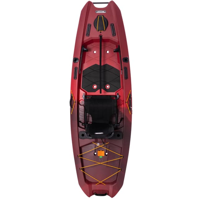 Lifetime Manta Angler Kayak 10', Stand-Up Fishing Kayak, 6 Rod Holders, Adjustable Seat, Red