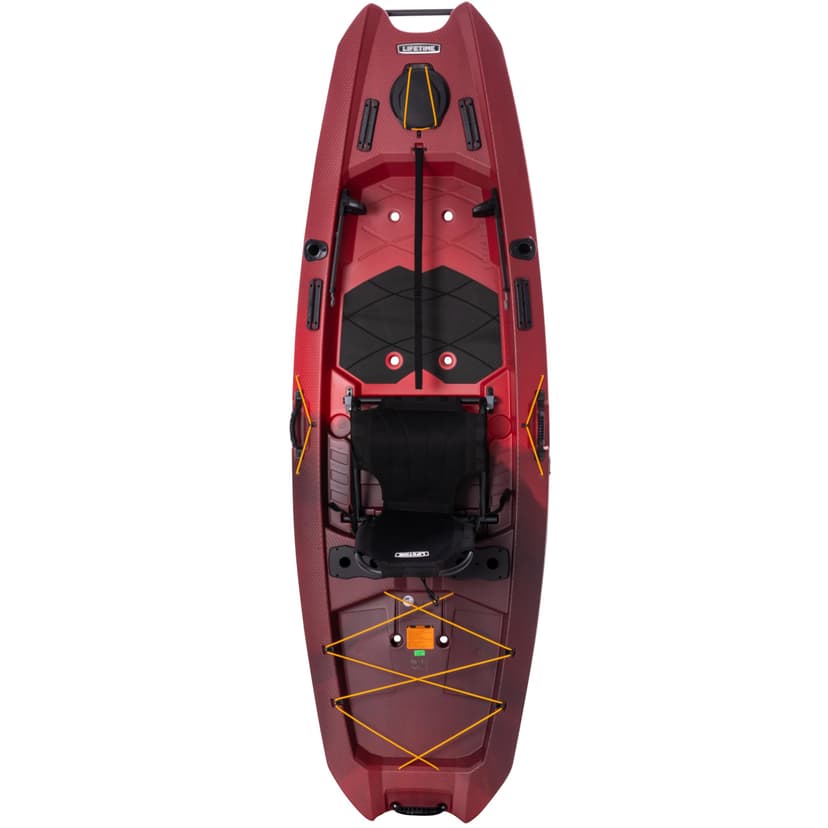 Lifetime Manta Angler Kayak 10', Stand-Up Fishing Kayak, 6 Rod Holders, Adjustable Seat, Red