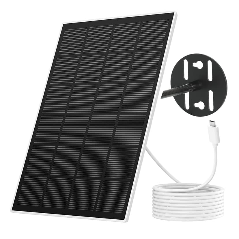 NETVUE Solar Panel for Bird Feeder Camera only, Type-C Charger, IP65 Waterproof for Outdoors, 3W Continuously Power Supply, 360° Swivel Bracket
