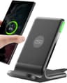 INIU Wireless Charger, 15W Fast Wireless Charging Station with Sleep-Friendly Adaptive Light Compatible with iPhone 17 16 15 14 13 12 Pro Max Samsung Galaxy S25 S24 S23 Note 20 Google etc