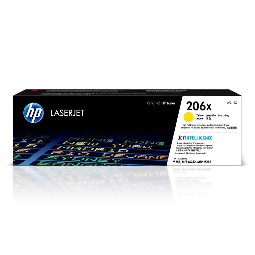 HP 206X Yellow High-Yield Toner Cartridge | Works with Color LaserJet Pro M255, MFP M282, M283 Series | W2112X