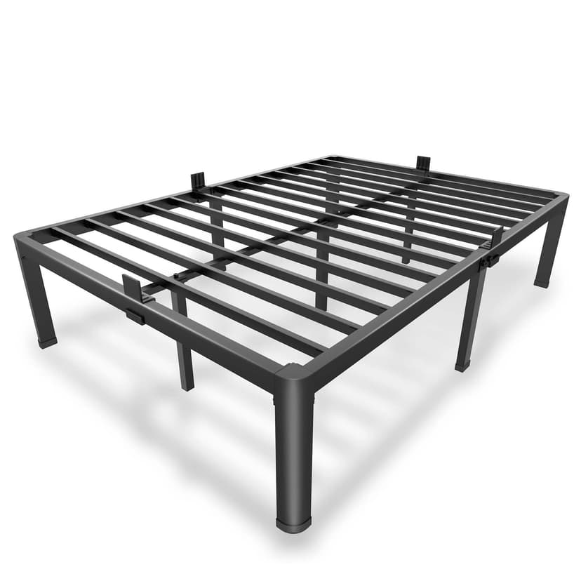 MAF 14 Inch Full Size Metal Platform Bed Frame with Round Corner Legs, 3000 LBS Heavy Duty Steel Slats Support, Noise Free, No Box Spring Needed, Easy Assembly