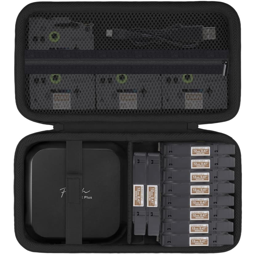 Baval Label Printer Case Compatible with Brother P-Touch Cube Plus PT-P710BT Bluetooth Label Maker(Black Case)