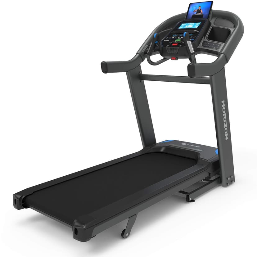 Horizon Fitness 7.4 AT Studio Series 3.5 HP Smart Treadmill with Bluetooth and Incline, Heavy Duty Folding Treadmill 350lbs Weight Capacity, Pro Running Machine for Home Exercise and Running with Apps