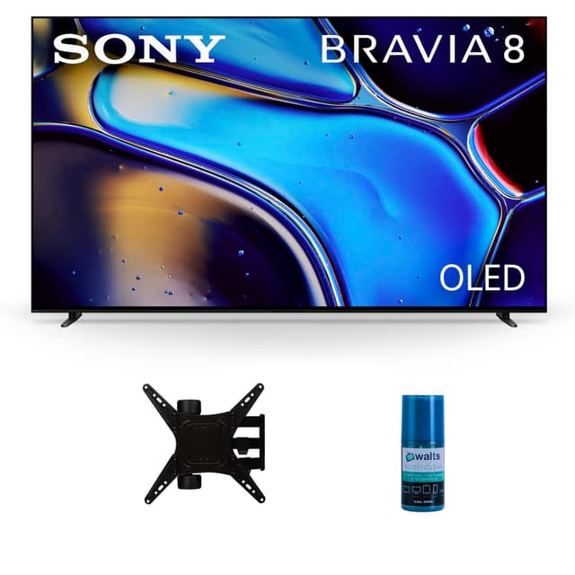 Sony K55XR80 55 Inch IMAX Enhanced Bravia OLED 4K HDR Google TV with a Walts TV Medium Full Motion Mount for 32"-65" Compatible TV's and Walts HDTV Screen Cleaner Kit (2024)