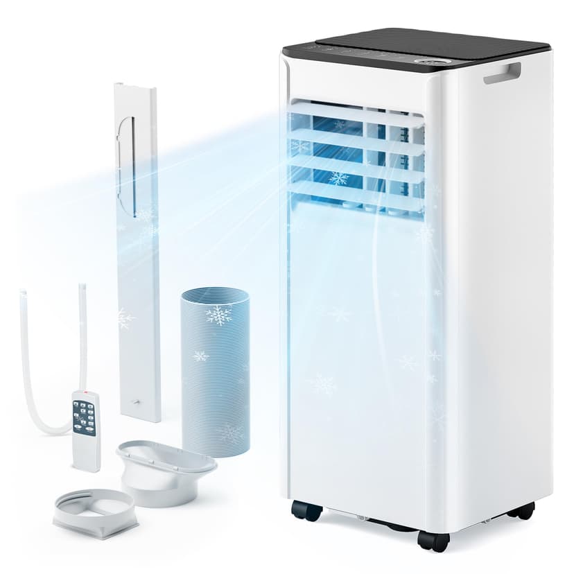 EUHOMY 10,000 BTU Portable Air Conditioners Up to 450 sq.ft, 3-1 Standing Smart Cooling AC with Remote, Dehumidifier, Fan, Air Conditioner Cools Room, 3 Modes, 24-hour timer, LED Display, Bedroom