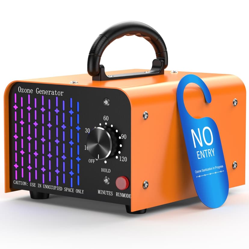 Medvoe 0zone Generator 80000mg - O3 Air Purifier for Home & Car, Ozone Machine Odor Removal for Smoke & Pet (Orange)