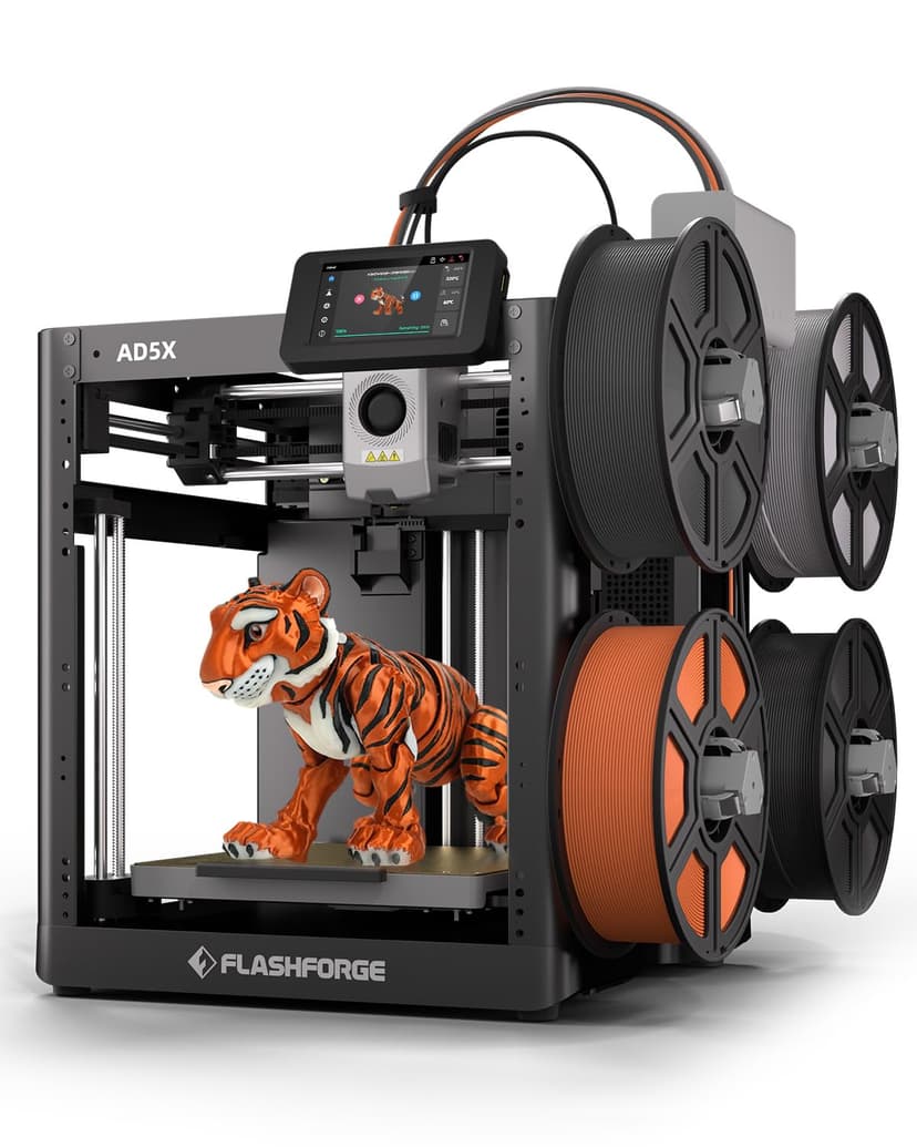 FLASHFORGE AD5X Multi-Color 3D Printer, CoreXY 600mm/s High-Speed, 1-Click Auto Leveling, 300°C Direct Drive Extruder, 220x220x220mm Build Volume, Ideal for Precision and Efficiency