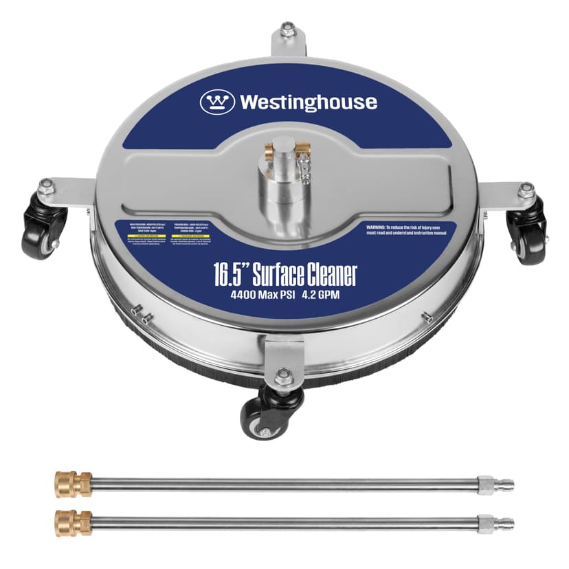 Westinghouse Universal 16.5” Pressure Washer Surface Cleaner Attachment - Stainless Steel - 4400 Max PSI, 1/4” Connector - for Gas and Electric Pressure Washers