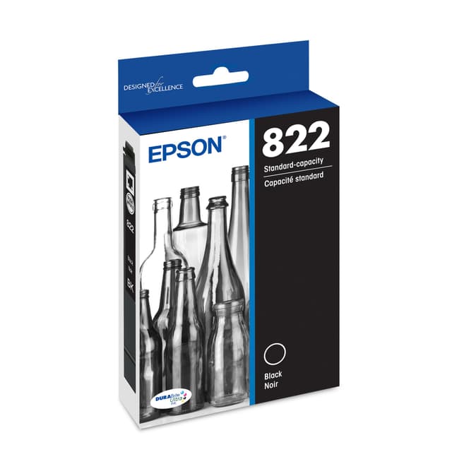EPSON 822 DURABrite Ultra Ink Standard Capacity Black Cartridge (T822120-S) Works with WorkForce Pro WF-3820,3823, 4820, 4830, 4833, 4834