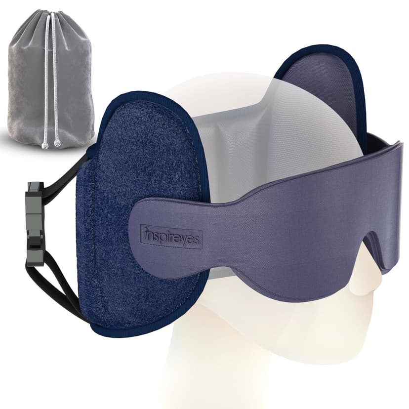 Inspireyes Travel Pillows for Airplanes, Airplane Pillow with Sleep Eye Mask, 360° Support Headrest Strap Travel Essentials for Long Flight, Car Trip, No Bobblehead, Fit Various Heights, Dark Grey