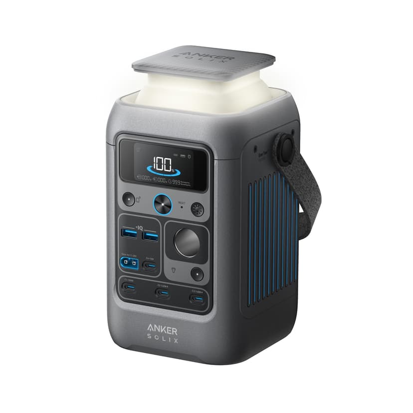 Anker SOLIX C300 DC Power Bank Station, Outdoor 288Wh Portable Power Station, LiFePO4 Battery, 300W Solar Generator, for Camping, Traveling, and Emergencies (No Wall Charger Included)