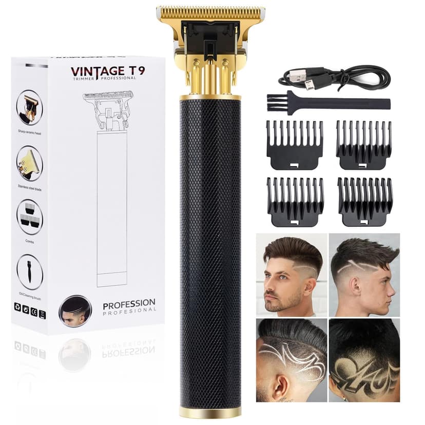 YOGINGO Professional Hair Trimmer for Men, Beard Trimmer Hair Clippers for Men, Cordless Rechargeable Hair Trimmer Metal Body Cutting Grooming Kit,Beard Shaver Barbershop