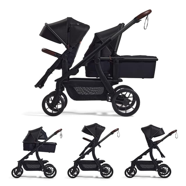 Momcozy ChangeGo Baby Stroller, Convertible Single-to-Double-to-Wagon Stroller with 23 Configurations, Carry-cot and Seat Included, Large PU Wheels, All-Wheel Suspension ＆ Extendable UPF50+ Canopy