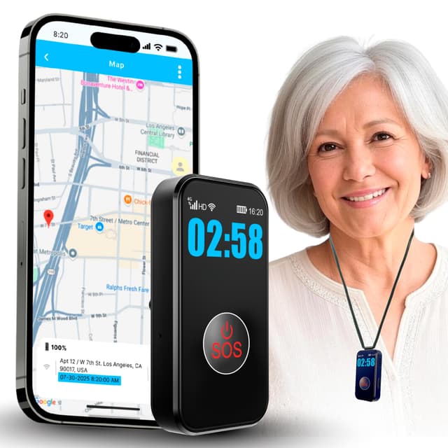 SecuLife New 2026 Fall Alert Device, Medical Alert Pendant with for Seniors, SOS Call, GPS Tracking & Reminders – Wearable Emergency Necklace for Elderly, Waterproof, 2-Way Calling, Panic Button