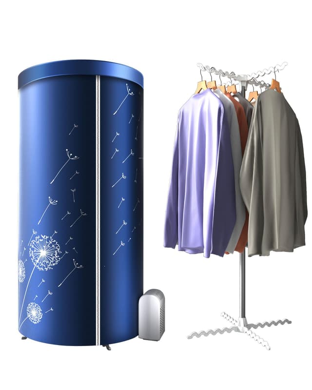 KASYDoFF Portable Dryer, 46Inch-1000W Portable Clothes Dryer for Apartments, Portable Dryers Machine with Storage Bag, Mini Clothes Dryers for Travel, Home, RVs