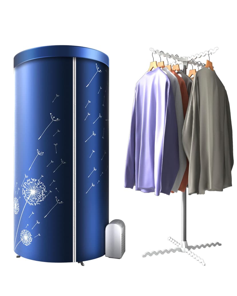 KASYDoFF Portable Dryer, 46Inch-1000W Portable Clothes Dryer for Apartments, Portable Dryers Machine with Storage Bag, Mini Clothes Dryers for Travel, Home, RVs