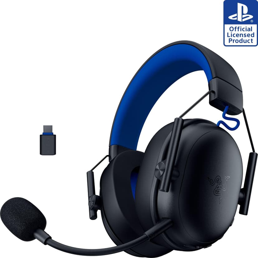Razer BlackShark V3 X HyperSpeed Wireless Gaming Headset for PS5: 50mm Drivers - Cardioid Mic - 2.4 GHz, Bluetooth - Works with PC, Mac, Nintendo Switch, Smartphone - Long Battery Life - Black