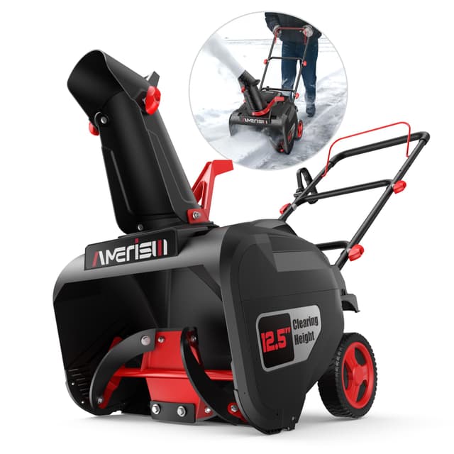 AMERISUN 21-Inch Gas Snow Blower, Powered by 4-Cycle 212cc OHV Engine, Recoil Start, 35Ft Snow Throwing for Decks/Driveways/Sidewalks