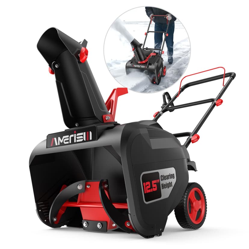 AMERISUN 21-Inch Gas Snow Blower, Powered by 4-Cycle 212cc OHV Engine, Recoil Start, 35Ft Snow Throwing for Decks/Driveways/Sidewalks